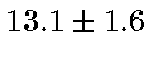 $13.1 \pm 1.6$