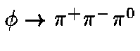$\phi \to
\pi^+\pi^-\pi^0$