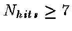 $N_{hits}\ge 7$