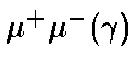 $\mu^+\mu^- (\gamma)$
