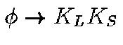$\phi \to K_LK_S$