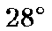 $28^\circ$